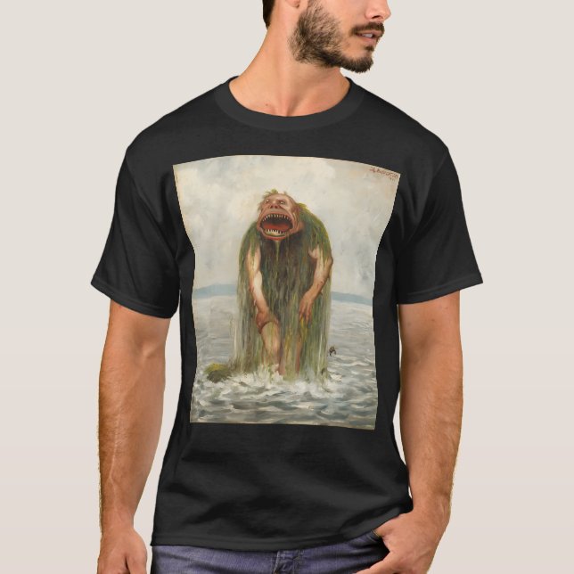T-shirt Monstre De Mer Par Theodor Kittelsen (Devant)