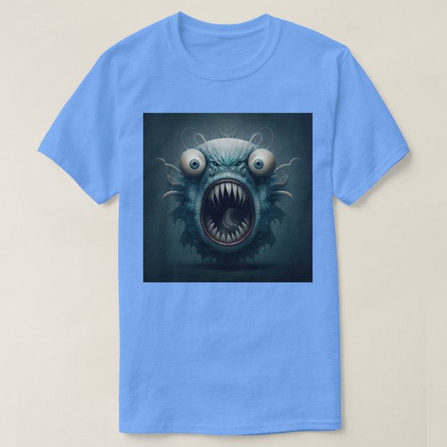 T-shirt Monstre de poisson déplaisant (Design devant)
