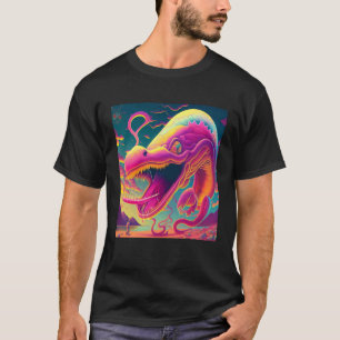 T-shirt Monstre de poisson surréaliste tripant