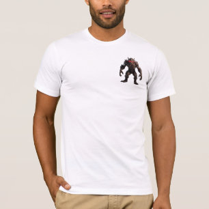 T-shirt Monstre démon sombre avec des yeux rouges lumineux