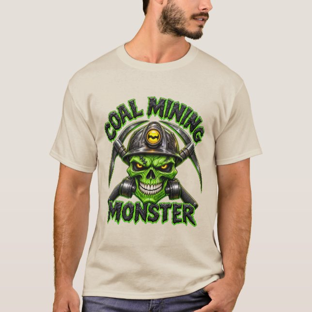 T-SHIRT MONSTRE DES MINES DE CHARBON (Devant)