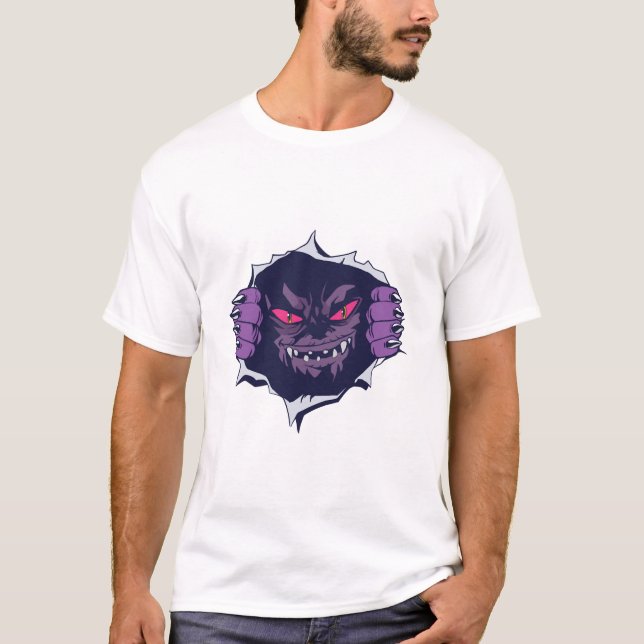 T-shirt monstre d'Halloween            (Devant)