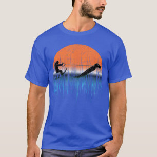T-shirt Monstre du Loch Ness de ski nautique cryptide Drôl