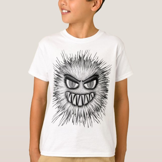 T-shirt Monstre effrayant d'Halloween (Devant)
