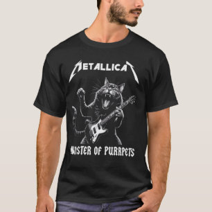 T-shirt Monstre En Métallicat De Purpets - Chat Drôle