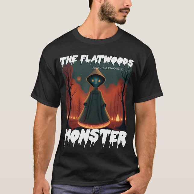 T-shirt Monstre Flatwoods 1952 Cryptid Déplaisant Scary Le (Devant)