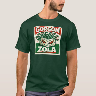T-shirt Monstre Fromage Gorgon Zola Rétro Pun