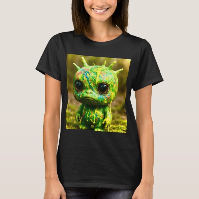 T-shirt Monstre Goo Vert - Toile Déplaisante (Devant)