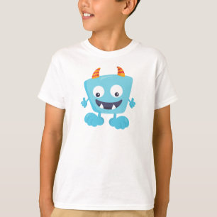 T-shirt Monstre mignon, Monstre Bleu, Monstre Amusant, Cor