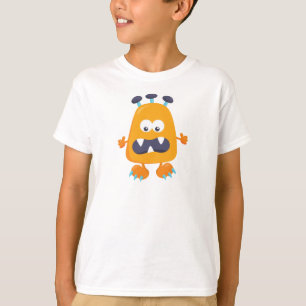 T-shirt Monstre mignon, Monstre Orange, Cornes, Monstre Dr
