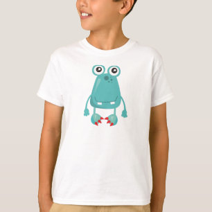 T-shirt Monstre, Monstre Bleu, Monstre Amusant, Silencieux