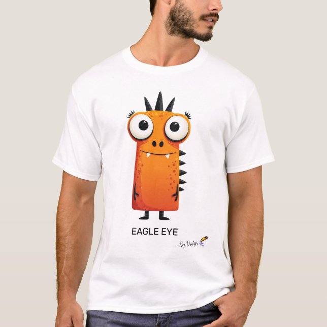 T-shirt Monstre Orange | ŒIL DE L'AIGLE - De Conception |  (Devant)