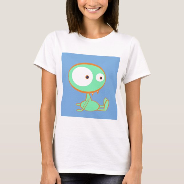 T-shirt Monstre orange/vert (Devant)