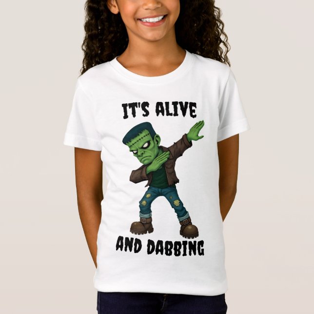 T-Shirt Monstre pointu est vivant et dabs pour Halloween (Devant)
