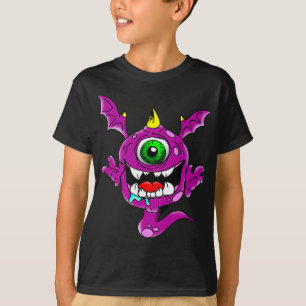 T-shirt Monstre pourpre mignon de mangeur de personnes