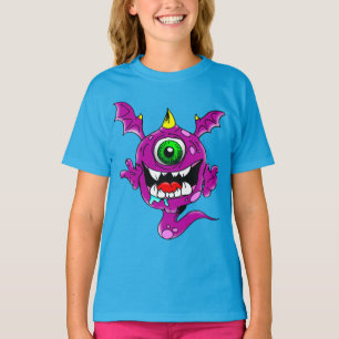 T-shirt Monstre pourpre mignon de mangeur de personnes