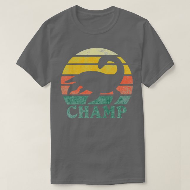T-shirt Monstre Retro vintage Champ Lake Champlain (Design devant)