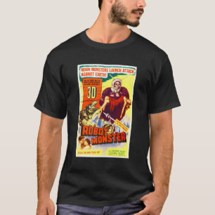 T-shirt Monstre Robot Halloween Horreur Sci Fi Singe Espac