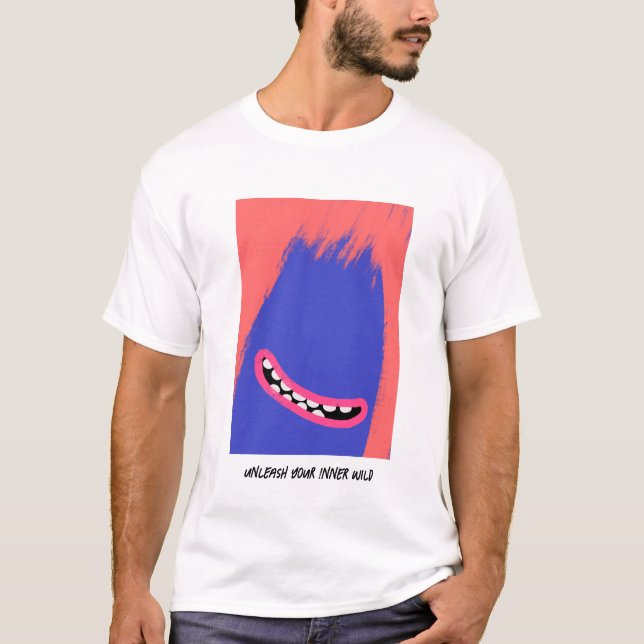 T-shirt Monstre Rouge Sticky (Devant)