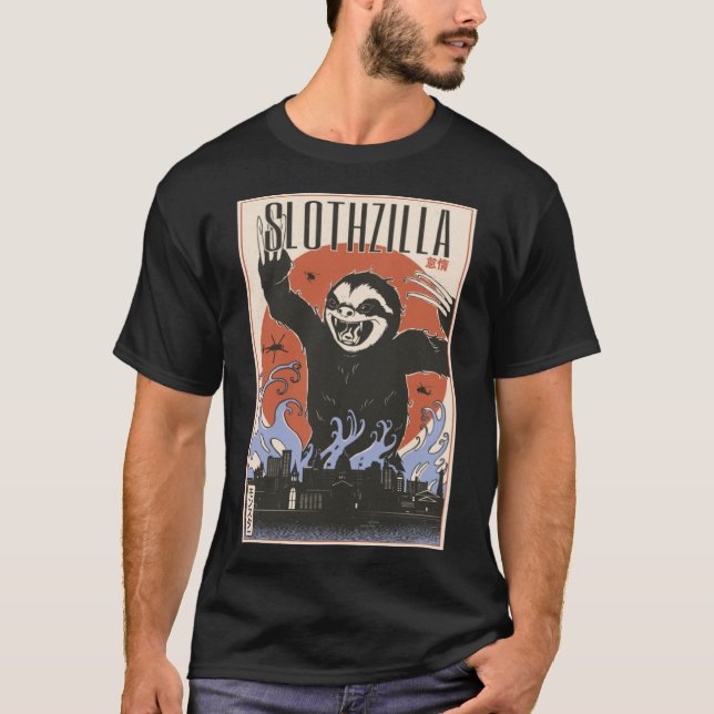 T-shirt Monstre Slothzilla Sloth Asia (Devant)