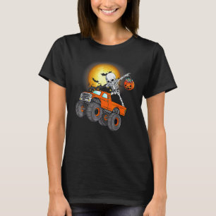 T-shirt Monstre squelette dabbing camion Halloween tout-pe