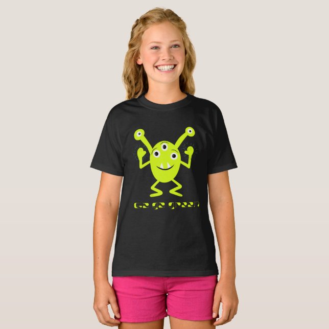 T-shirt Monstre vert (Devant entier)