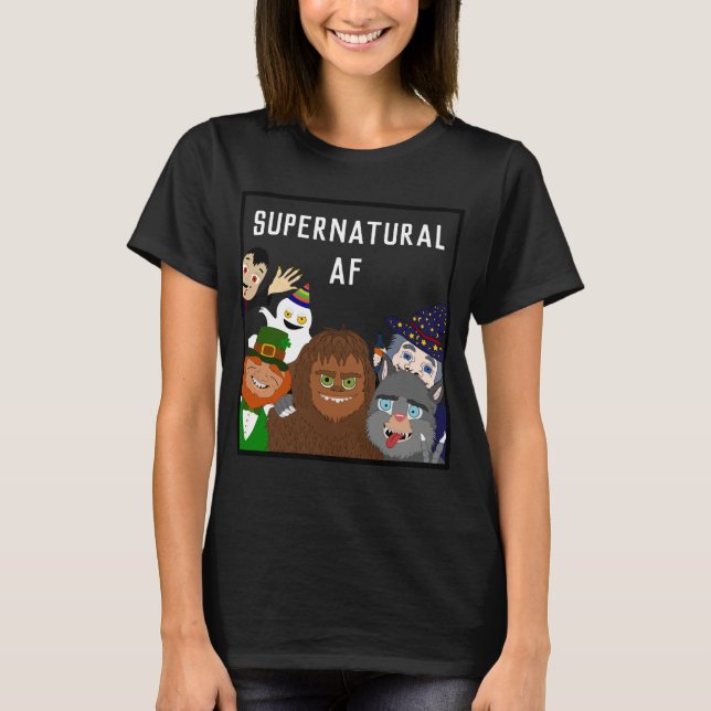 T-shirt Monstres amusants et créatures mythiques Halloween (Devant)