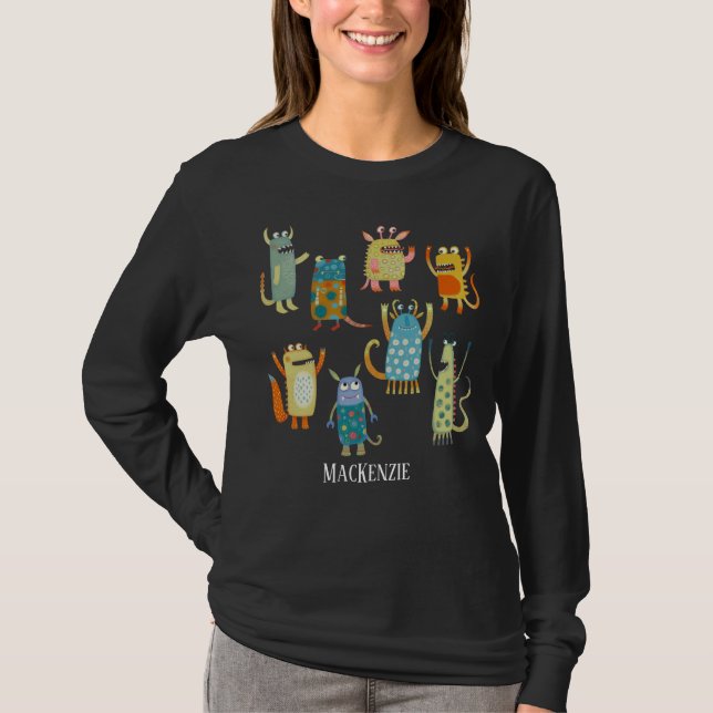 T-shirt Monstres amusants Personnalisé (Devant)