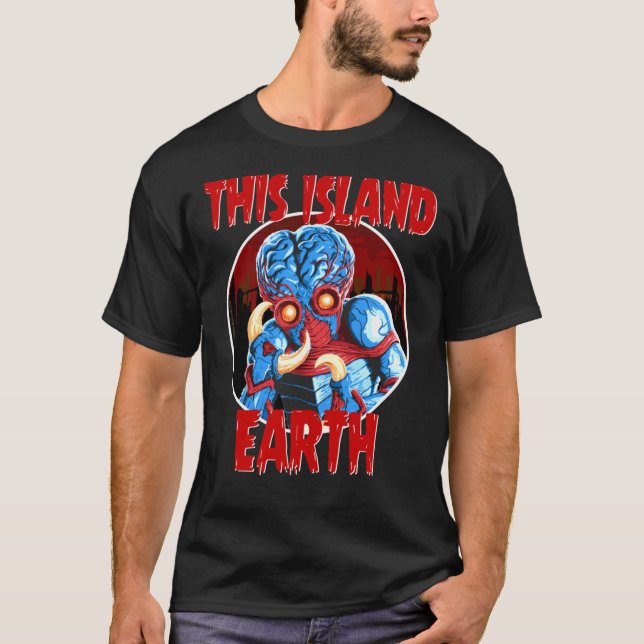 T-shirt Monstres de B-Movie Cette île Terre Classic T-Shir (Devant)