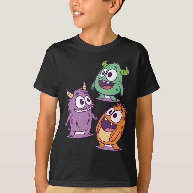 T-shirt Monstres de caricatures - Sympa personnage Big-Eye (Devant)