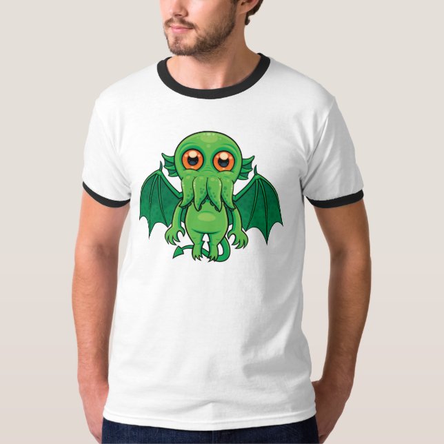 T-shirt Monstres de Cute Green (Devant)