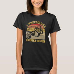 T-shirt Monstres de jeu vintage Truck Racing Vie Camionnag