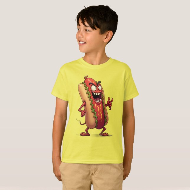 T-shirt Monstres de la nourriture CHAUDIENNE DIABOLIQUE (Devant entier)