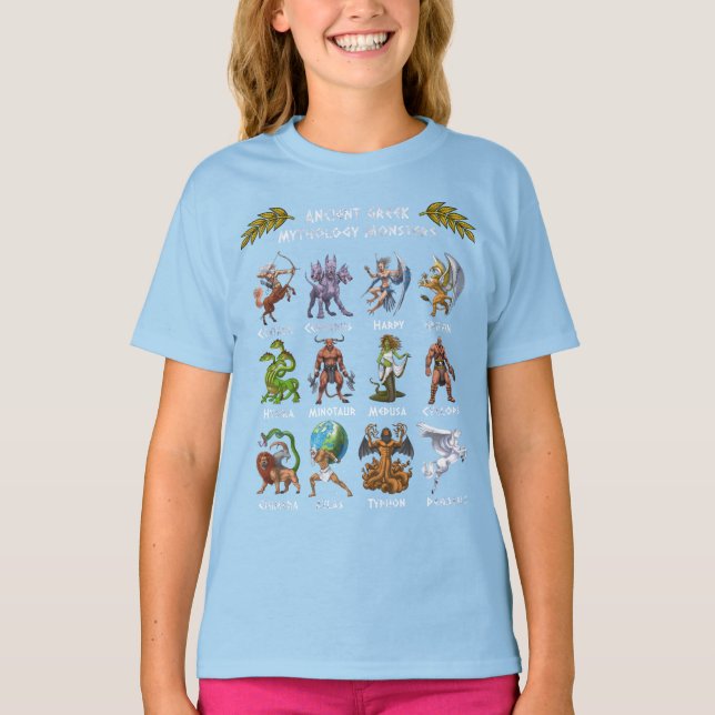 T-shirt Monstres de mythologie grecque antique (Devant)