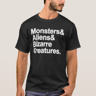 T-shirt Monstres Et Aliens Et Bizarre Créatures Hallowee