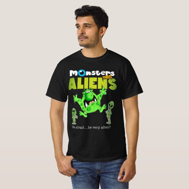 T-shirt Monstres et Aliens V3 (Devant entier)