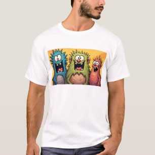 T-shirt Monstres funky d'Osaka : diffusion d'art, de joie 