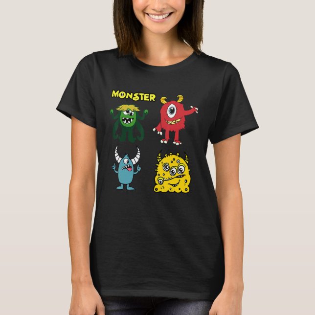 T-shirt Monstres pour petits monstres (Devant)