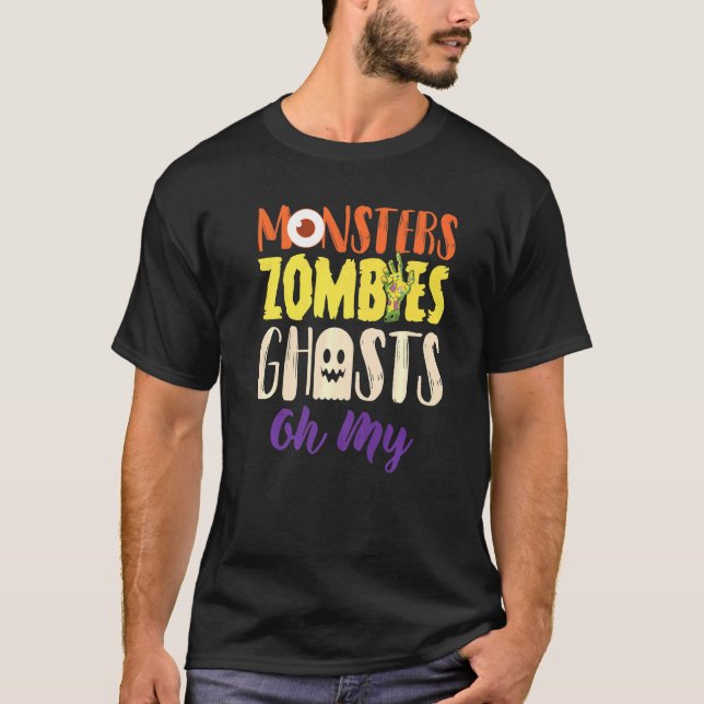 T-shirt Monstres Zombies Fantômes (Devant)