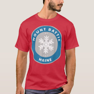 T-shirt Mont Battie Maine ME Hiver Neige Flocon de neige B