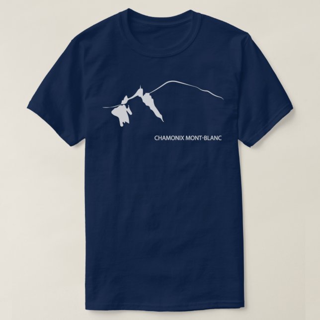 T-shirt Mont Blanc et Aiguille du midi (Design devant)
