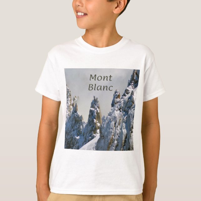 T-shirt Mont Blanc Monte Bianco Alpes blanches Europe (Devant)
