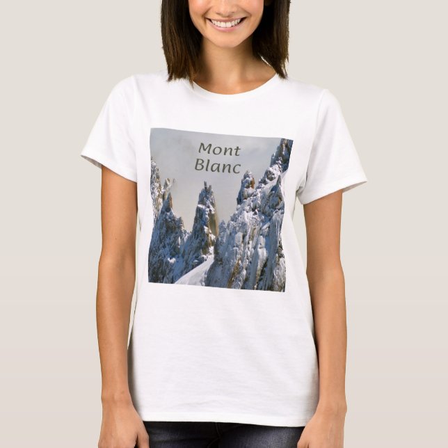 T-shirt Mont Blanc Monte Bianco Alpes blanches Europe (Devant)