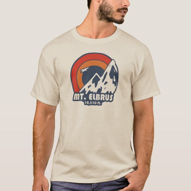 T-shirt Mont Elbrus Russie Aigle solaire (Devant)