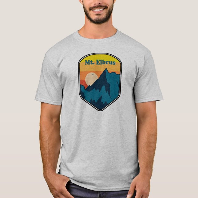 T-shirt Mont Elbrus Russie Lever du soleil (Devant)