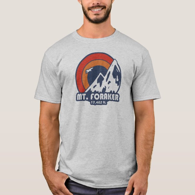 T-shirt Mont Foraker Alaska Sun Eagle (Devant)
