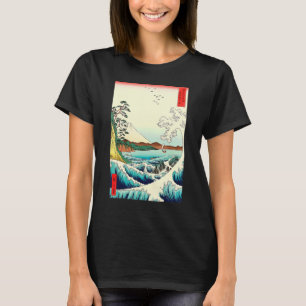 T-shirt Mont Fuji mer Wave paysage japonais Vintage Hir