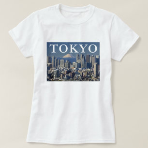 T-shirt Mont Fuji   Skyline du quartier de Shinjuku Tokyo 