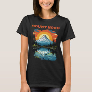 T-shirt Mont Hood Mirror Lake Orange Voyage
