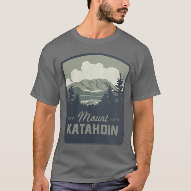 T-shirt Mont Katahdin Maine (Devant)